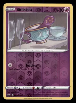 Sinistea 089/202 Common Sword & Shield Pokemon TCG Reverse Holo NM - Image 1
