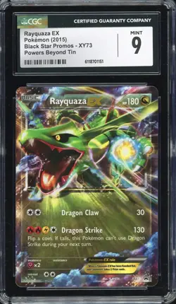 Pokemon CGC 9 Rayquaza EX Promo 2015 XY73 Powers Beyond Tin English - Image 1