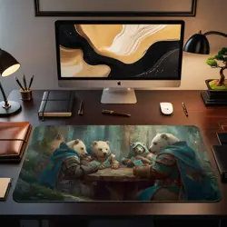 MTG Playmat | Wizard Bears Playing Cards Themed Playmat | Unofficial MTG - Image 2