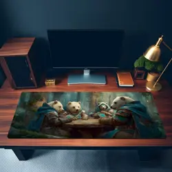 MTG Playmat | Wizard Bears Playing Cards Themed Playmat | Unofficial MTG - Image 3