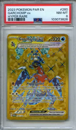 2023 Pokemon Scarlet & Violet Paradox Rift Garchomp EX Hyper Rare #260/182 PSA 8 - Image 1