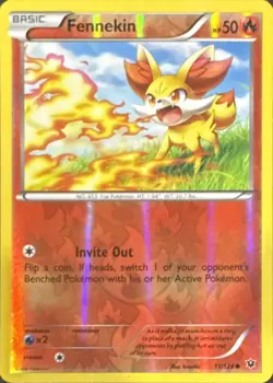 Fennekin 11/124 Common Fates Collide Pokemon Reverse Holo Near Mint - Image 1