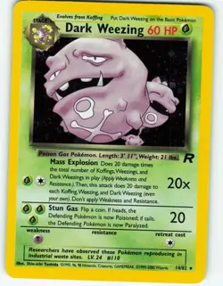 Dark Weezing - Holo - 14/82 Team Rocket - Pokemon TCG - 2000 - Image 1