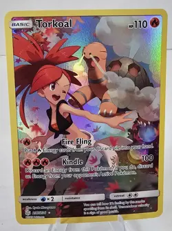 Pokemon Torkoal Secret Rare Cosmic Eclipse 237/236 Sun & Moon Pokemon TCG - Image 1
