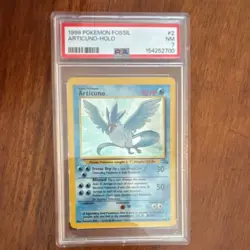 Pokemon Articuno 2/62 Fossil Holo Rare PSA 7 1999 English TCG - Image 1
