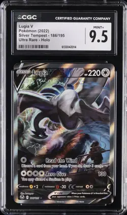 2022 POKEMON ENGLISH SILVER TEMPEST ALT ART #186 LUGIA V CGC 9.5 - Image 1