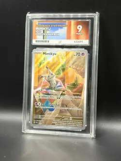 ACE 9 Mimikyu 075 2024 Black Star Promo Paldean Fates Etb Pokemon TCG (NOT PSA) - Image 1