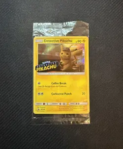 Pokemon 2019 Black Star Promo SM190 DVD Stamped Holo Detective Pikachu Sealed - Image 1