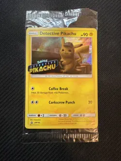 Pokemon 2019 Black Star Promo SM190 DVD Stamped Holo Detective Pikachu Sealed - Image 2