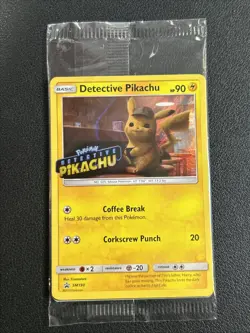 Pokemon 2019 Black Star Promo SM190 DVD Stamped Holo Detective Pikachu Sealed - Image 1