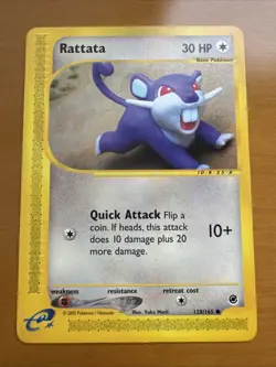 Pokemon Expedition Rattata 128/165 NEAR MINT Yuka Morii - Image 1