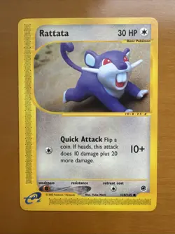 Pokemon Expedition Rattata 128/165 NEAR MINT Yuka Morii - Image 2