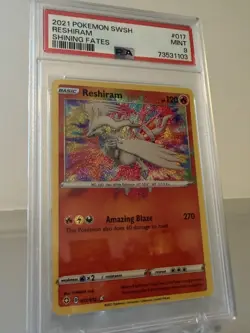 2021 Pokemon Sword & Shield #017 Reshiram Amazing Rare PSA Mint 9 - Image 1
