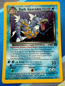 Dark Gyarados HOLO RARE 8/82 Team Rocket VINTAGE 2000 Pokemon - Image 1