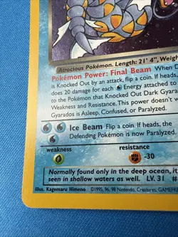 Dark Gyarados HOLO RARE 8/82 Team Rocket VINTAGE 2000 Pokemon - Image 4