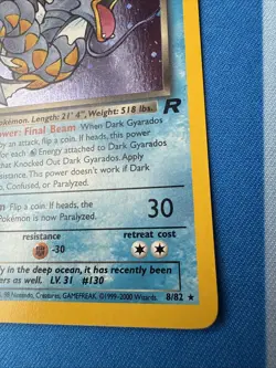 Dark Gyarados HOLO RARE 8/82 Team Rocket VINTAGE 2000 Pokemon - Image 5