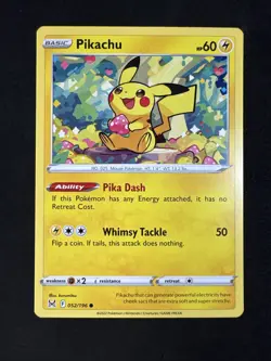 Pikachu 052/196 Swsh11: Lost Origin Regular Pokemon - Image 1