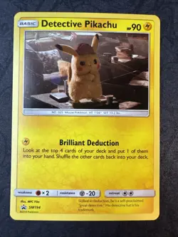 Detective Pikachu SM194 Sun Moon Black Star Promo Pokemon MJ - Image 1