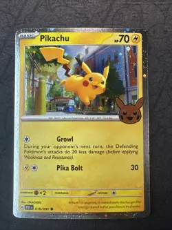 Pikachu - (Cosmos Holo) 018/091 Trick or Trade Booster 2024 Holo Pokemon - Image 1