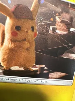 Holo Swirl Detective Pikachu SM194 Sun Moon Black Star Promo Pokemon MJ - Image 3