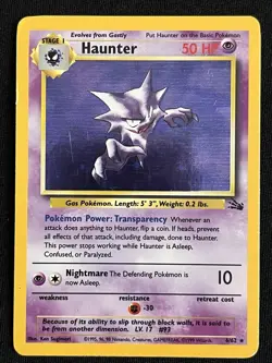 Wizards of the Coast Pokemon TCG 1999 Fossil Unlimited Holo Lot 5 Haunter + - Image 2