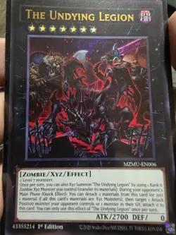Konami Yu-Gi-Oh! The Undying Legion MZMU-EN006 1st Ed Xyz Effect Zombie 2700 ATK - Image 1