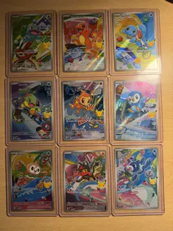 Pokemon TCG First Partner Illustration Collection 2026 Promos Full Set 9 Cards! - Image 1
