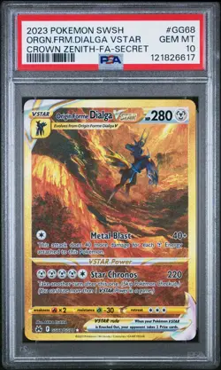 Pokemon Origin Forme Dialga Vstar Secret Rare Crown Zenith GG68/GG70 PSA 10 - Image 1