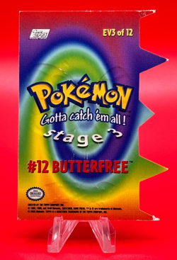 2000 Topps Pokemon TV Animation Series 2 #12 Butterfree Die Cut Card EV3 of 12 - Image 2