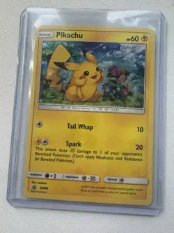 Pokemon Pikachu SM86 Promo Holo Basic 2017 60 HP Tail Whap Spark English Card - Image 1