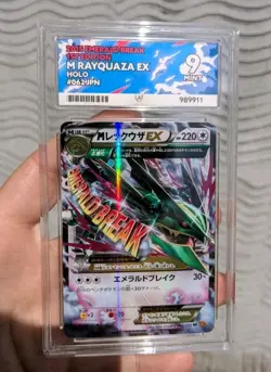 ACE 9 Mega Rayquaza EX 062/078 XY6 Emerald Break Japanese Pokemon Card 2015 PSA. - Image 1
