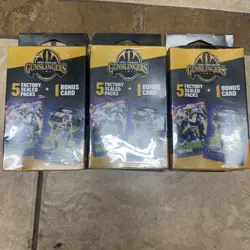 Lot 3 Gunslingers NFL Football Trading Cards 5 Sealed Packs +1 Bonus Card 2024 - Image 1