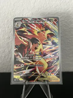 Pokemon TCG Destined Rivals Ethan's Typhlosion Card 190/182 Art Rare - Image 1