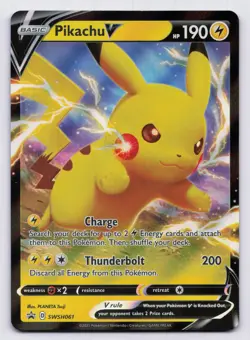 Pikachu V - Promo SWSH: Sword & Shield Promo Cards SWSH061 NM - Image 1