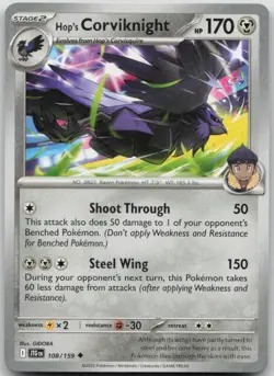Hop's Corviknight 108/159 Uncommon Journey Together Pokemon Near Mint - Image 1