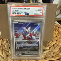 PSA 10 Delibird 152/132 Illustration Rare - Mega Evolution - Pokemon -SHIPS FAST - Image 1