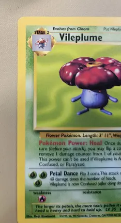 1999 Pokemon WOTC Jungle Vileplume Rare non-holo 31/64 JVl003 - Image 2