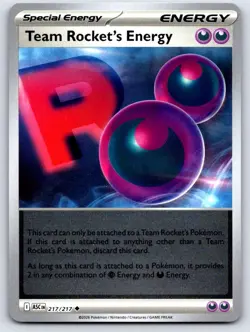 TEAM ROCKET'S ENERGY 217/217 REVERSE HOLO ASCENDED HEROES POKEMON - Image 1
