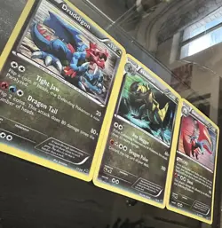 Pokemon Dragon Vault Salamence 8/20 Haxorus 16/20 Druddigon 17/20 Holo Rares - Image 1