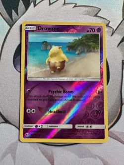 Pokemon TCG Drowzee Sun & Moon Base Set 59/149 Reverse Holo Common NM - Image 1