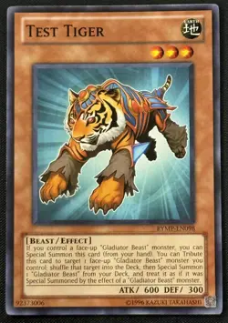 Yugioh Test Tiger Unlimited Edition Common RYMP-EN098 NM - Image 1