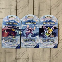 Disney Lorcana Winterspell Sleeved Booster Pack Factory Sealed Lot of 3 - Image 1