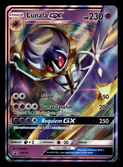 Lunala GX SM103 Ultra Rare Black Star Promo Pokemon Card - Image 1