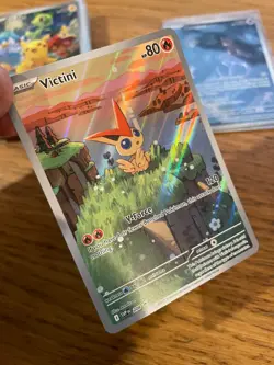 NM! Victini SVP208 Standard Illustration Rare Black Star Promo Pokemon Card! - Image 3