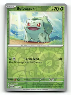 Bulbasaur 001/165 - 151 Reverse Holo - Pokemon Card NM/M - Image 1