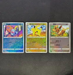 3PCS Pokemon S-Chinese Card Festival Celebration Eevee pikachu Sword&Shield Holo - Image 1