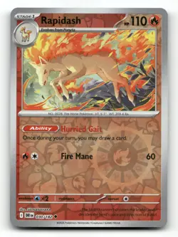 Rapidash 030/182 - Destined Rivals Reverse Holo - Pokemon Card NM/M - Image 1