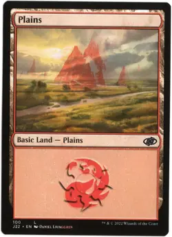 MTG Misprint Plains/ Mountain Double Print Jumpstart 2022 Magic The Gathering - Image 1