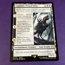 Magic: The Gathering Summon: Primal Odin Universes Beyond FF Rare 0121 - Image 1
