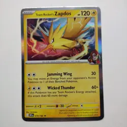Pokemon Scarlet & Violet Destined Rivals Team Rocket's Zapdos Holo - Image 1